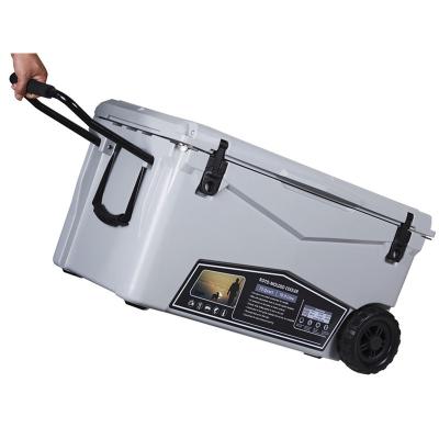 China 70 Quart Cooler Box Waterproof Outdoor Roto Mold With Wheels for sale