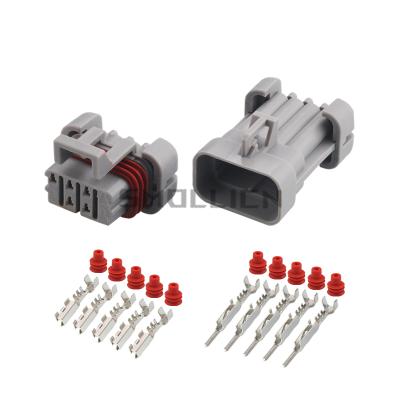 China 12052480 12052600 5 Pin Delphi Plastic Waterproof Male Female Automotive Cable Terminal Connector for sale