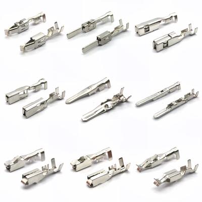 China Tin Brass 2.8 3.5 Series Auto Electrical Male Female Copper Cable Terminal Pins For FCI TE Tyco Amp Boschs Car Connector for sale