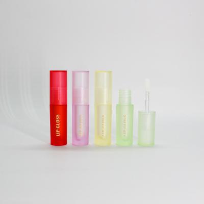 China Wholesale Custom Single Tube Lip Shape Lip Gloss Tubes Lip Gloss Container Empty Lip Gloss Container Tube Cosmetic With Magic Wands for sale