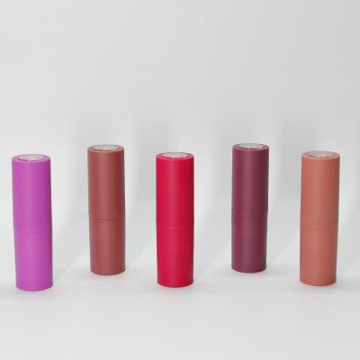 China Wholesale Custom Colorful Lipstick Tube Round Shape Lipstick Container New Design Cosmetic Packaging Plastic Cosmetic Lip Balm Tubes for sale