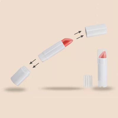 China Plastic cosmetic lipstick tubes lipbalm container lipstick tube logo cosmetic packagingfor custom empty white refillable lipbalm cosmetic for sale