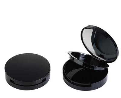 China OEM/ODM Recyclable Wholesale Compact Case Customized Empty Compact Powder Case With Mirror Plastic Eyeshadow Personal Care Around ABS for sale