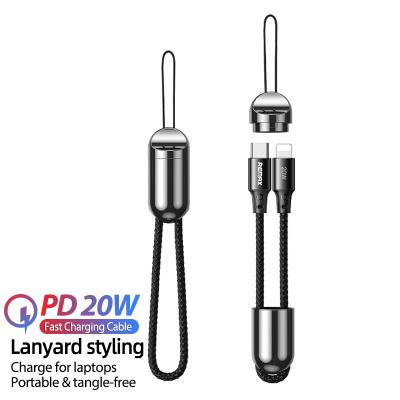 China MP3/MP4 Player Twist And Pull Easy To Use Type C To Type C To Lightnings Adapter 65W Quickly Braided OEM Lanyard Portable Keychain Usb Cable for sale