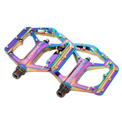 China Shiny Lightweight OEM CNC/ODM Product Lightweight Aluminum Alloy Sealed Backing Colorful Bicycle Pedal MTB Road Bike Pedals for sale