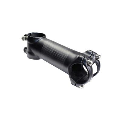 China Carbon+Aluminum 3K Matt Carbon Fiber Aluminum Alloy MTB Bicycle Handlebar Stem 31.8mm 17 Degree 70/80/90/100/110mm Bicycle Parts for sale