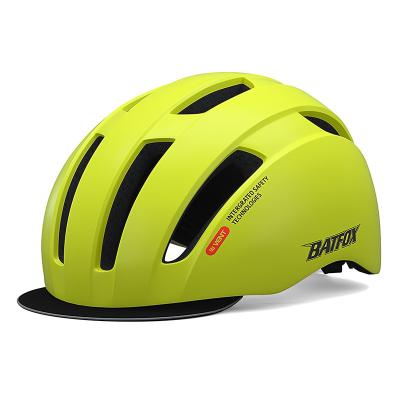 China Ultralight Breathable Cycling Helmet Unisex Road Bicycle Cycling Safety Commuter Bike Helmet with Removeable Sun Visor and Rear Warning Light for sale