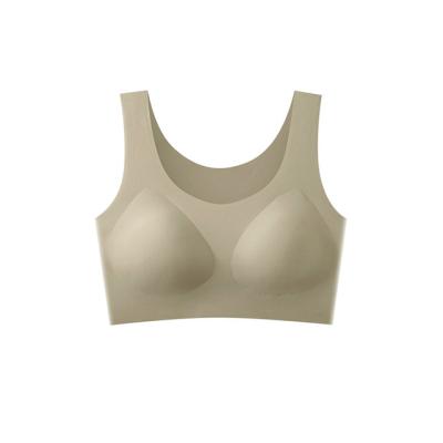 China Latex QUICK DRY underwear, non spotting breast, beautiful back vest, non steel ring sports bra, one piece, female for sale