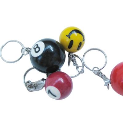 China Promotion Billiards Wedge Fans Gift Black 8 Ball Key Chain And Ring Eight Ball Key Ring Laser Customize Logo for sale