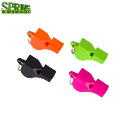 China Sport Manufacturers Lanyard Referee Whistle Fox Whistle Plastic Whistles 80 40 With Rope for sale