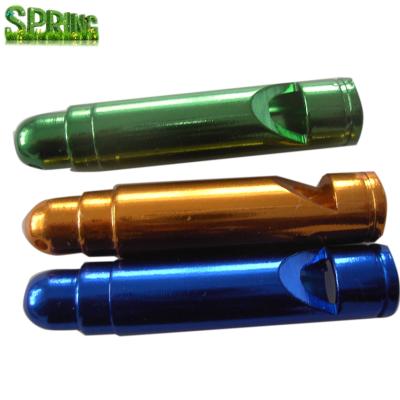 China Metal Gun Bullet Shape Whistle, Metal Safety Whistle With Key Chain Bullet for sale