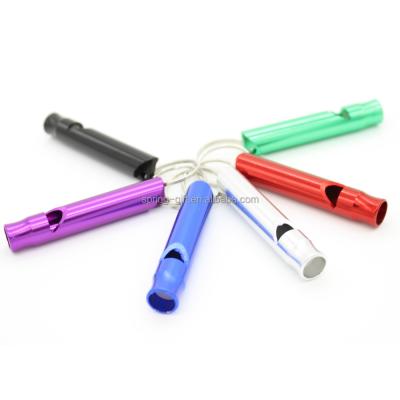 China Multifunctional Aluminum Sports Rescue Dog Whistle Survival Camping Increasing Whistle With Keychain For Outdoor Sport for sale