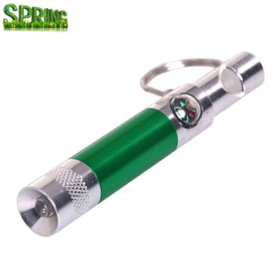 China Outdoor Survival LED Compass Self Defense Metal Whistle With Compass/Camping Sport Led Electronic Whistle With Key Chain for sale