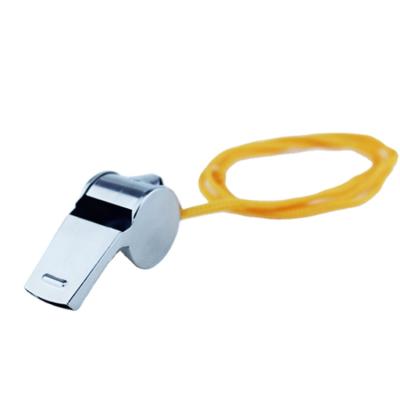 China Hot Selling Eco-friendly Stainless Steel With Lanyard For Fans Coaching Sports Whistle Referee Whistle Soccer Football for sale