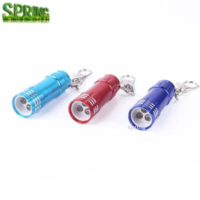 China 3led mini durable custom aluminum flashlight, gift key chain flashlight, LED key chain flashlight for sale