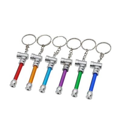 China New Arrival Easy Smoking Smoking Tobacco Pipe With Key Chain Smoking Pipe Outdoor Portable Deformable Keychain for sale