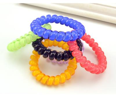 China Soft Plastic Cable Wire Bracelet Phone Rope Hair Ties Wrist Band for sale