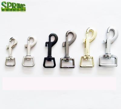 China High Quality Electrophoresis Dog Luggage Accessories Heavy Industry Metal Bolt Safety Zinc Alloy Bag Carabiner With Eye Black Swivel Snap Hook for sale