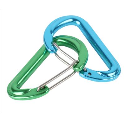 China Heavy Industry D Carabiner Heavy Loading Capacity, Carabiner Clip Hook Cold Stamping Aluminum Climbing Flat Steel Wholesale for sale