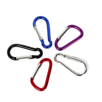 China Heavy Industry Key Chain Carabiner Aluminum Alloy Snap Hook D Ring Gourd Shape Snap Locking Carabiner For Key Chain Hook Lock for sale