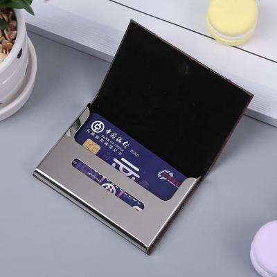 China Fashion Credit Card Box Business PU Name Card Holder Phone Case Anti-theft Credit Bank Card Wallet for sale