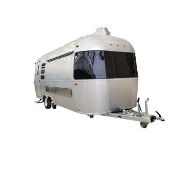 China Vegetable Processing Plant Wholesale Customized Multifunctional Galvanized Sheet Airstream Food Vending Trailer For BBQ for sale