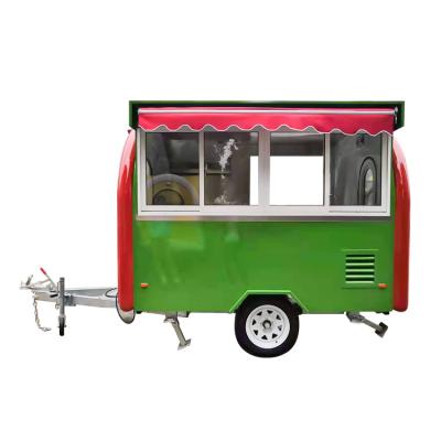 China Factory 2021 Multifunctional One Year Warranty Customized Mobile FRP Hamburger Vegetable Processing Trailer For Ice Cream for sale