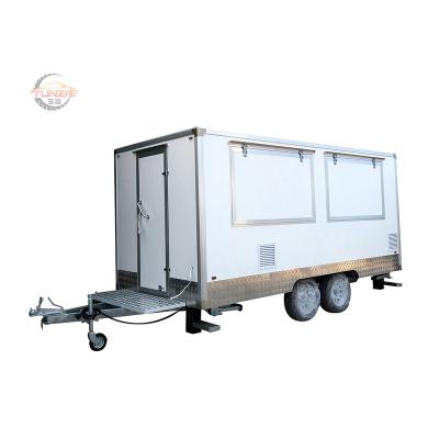 China Multifunctional Vegetable Processing Plant Factory Outlet Low Price FRP Square Food Truck With Seating For Fried Chicken for sale