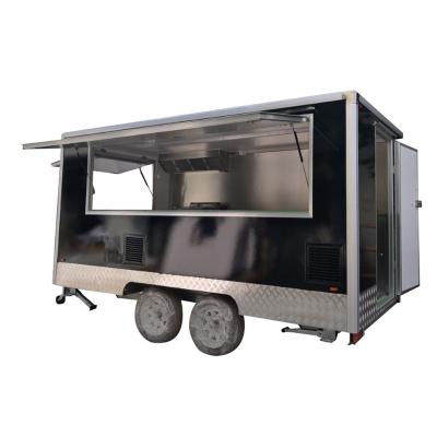 China Vegetable processing factory hot sale low price FRP multifunctional square food truck cafe for cafe for sale