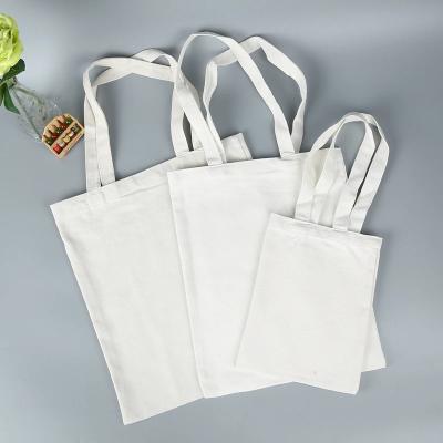 China Eco - Friendly Recycled White Custom Logo Printed Shopping Tote Bag Cotton Canvas Bag for sale