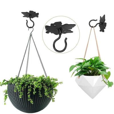 China Strong Load Bearing Outdoor Decoration Metal Wall Mount Ceiling Hanging Heavy Duty Iron Lantern Plant Bracket Screw Bird Feeders Hangers Hooks for sale