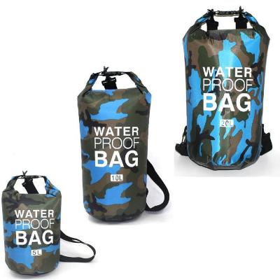 China OEM 2021 Light Weight Camouflage Outdoor Waterproof Bag, Best Waterproof PVC Roll Office Dry Bags Backpack for sale