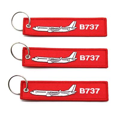 China Aviation gifts/stuff gifts/Christmas logo B737 key chain/embroidery custom patch friendship for wholesales for sale