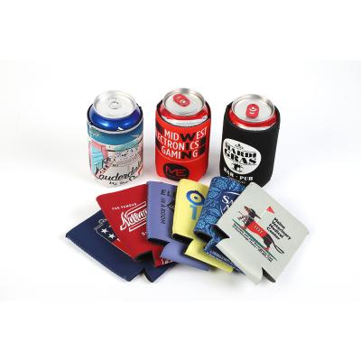 China Custom Logo Beer Can Coolers Insulated Collapsible Soda Cover Coolies For Festival for sale