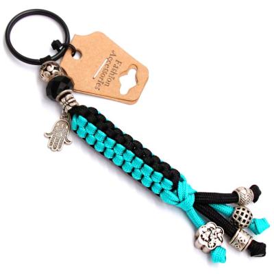 China Wholesale Key Hooks Fist Braided Knot Monkey Paracord Ball Rope Key Chain for sale