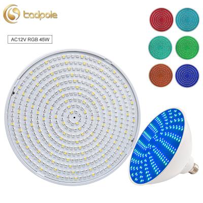 China Garden PAR38 12V RGB IP68 LED Waterpool Pool Light Underwater Inground Recessed Fountain Pool Light Bulb for sale