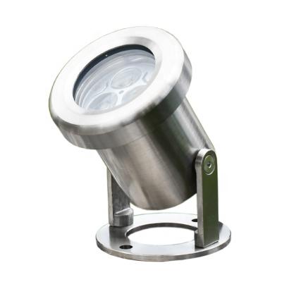 China 3W Waterproof Led Garden Underwater Stainless Steel Spot IP68 Light Good For Fountain for sale