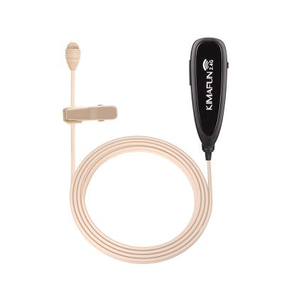 China KIMAFUN KM-G130-2 Lapel Microphone Mini Lapel Wireless Microphone Skin Color for Live Broadcasting Microphone for Camera and Smartphone for sale