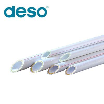 China Good China Suppliers PPR Tubes Plastic PPR Pipes and Fittings Pipes 20~63MM Green PN25 Gray White Fiber Composite Pipe for sale