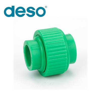 China Hot selling 20~63mm high quality delivery ppr plastic water pipe union/male/female union threaded pipe fittings for sale