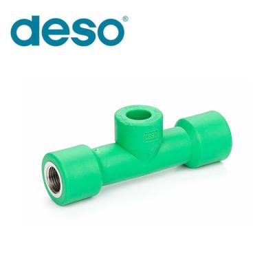 China Water Pipe Deso PPR System Pipe Fittings Double Tee Female Threaded Pipe Fitting for sale