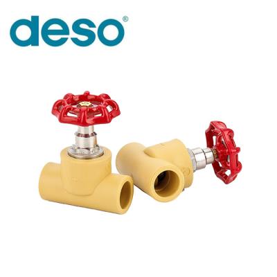 China General Deso High-quality 20mm 25mm 32mm PPR Brass Angle Seat Valve PPR Stop Valve for sale