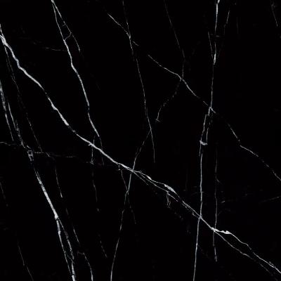 China Marquina CLASSIC Brazilian Black Style Glazed Slab Size Tiles Porcelain Tiles For Floor And Wall for sale