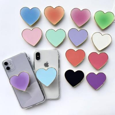 China PORTABLE Plated Lazy Heart Design Phone Holder For iPhone SAMSUNG Universal Stand Cell Phone Accessories for sale