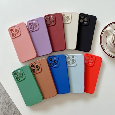 China Shockproof Phone Case for iPhone 11 13 Pro Max XR XS MAX mobile phone accessories Soft TPU Cover 10Colors for sale