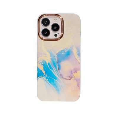 China Shockproof Glitter Plating Colored Marble Phone Cases For iPhone 13 Max Fashion Cell Phone Cover Support Customized Design Pro for sale