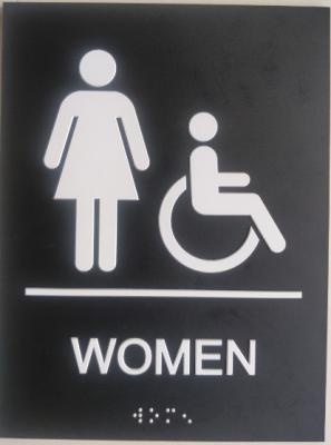 China Friendly budget ADA Restroom Signs 1/32