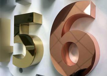 China 3D built up mirror face stainless steel Dimensional Letter Signs with gold color for sale