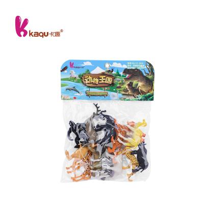 China 2022 Pcs Educational Wild Animal 12 Simulation Toy New Kids Toy Pvc Kangaroo Orangutans Plastic Forest Animal Models Toy Set for sale