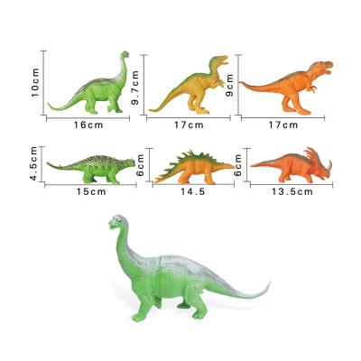 China Educational Toy Children Funny Toy 6 Pcs Color Simulation PVC Dinosaurs Luminous Animal Children Model Toy Set For Kids for sale